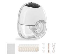 TOPCHANCES Tiralatte a mani libere, tiralatte indossabile elettrico, 4 modalità, 12 livelli, 45 dB, pompa wireless ultra silenziosa, con 10 sacchetti per il latte e flangia da 17/19/21/24 mm, senza