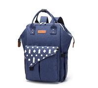 Topchances - Zaino per pannolini, grande capacità, con porta USB, tasche isolate per la cura del bambino