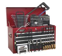 Topchest 6 Cassetto Con Ball-Bearing Guide - Rosso/Grigio & 98pc Attrezzo Kit