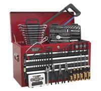 Topchest 6 Cassetto Con Ball-Bearing Guide - Rosso/Grigio & 98pc Tool Kit -