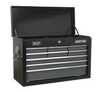 Topchest 9 Cassetto con Sfera Cuscinetto Guide - Nero/Grigio - Sealey AP2509B