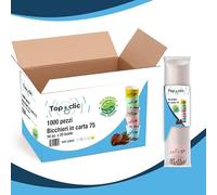 TopClic Bicchierini da Caffè Monouso in Carta - 3000 Pezzi Bicchieri di Carta Colorati, Compostabili, Ideali per Caffè, Espresso, Festa, Ufficio e Uso Domestico