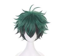 Topcosplay Parrucca Deku Anime Cosplay Izuku Midoriya Parrucca Corta Parrucca Verde per Halloween Party Festa