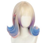 Topcosplay Parrucca lunga treccia nera intrecciata Cosplay parrucca per Halloween Carnevale (parrucca corta per adulti)