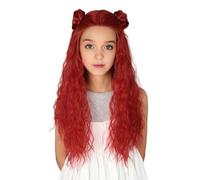 Topcosplay Parrucca rossa per le donne e le ragazze Red Wig parrucca lunga rossa riccia con parrucche costume di Halloween (rosso, ragazza)