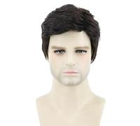 Topcosplay Parrucche da uomo per capelli umani parrucche corte nere ondulate pixie per donne nere parrucca di ricambio per capelli