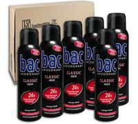 TopDealMile Confezione scorta per deodorante spray Bac Men Classic, 6 x 150 ml