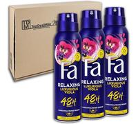 TopDealMile - Confezione scorta per deodorante spray FA Relaxing Luxurious Viola 3 x 150 ml