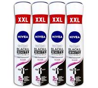TopDealMile, confezione scorta per deodorante spray NIVEA nero e bianco, invisibile, trasparente, antitraspirante, XL, 4 x 200 ml