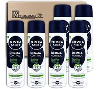 TopDealMile, deodorante spray per Nivea Men Derma Control Sensitive, 6 x 150 ml