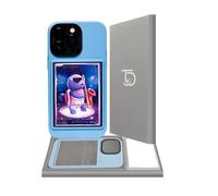 TopDeck Card/Photo Display Phone Case for iPhone 14 promax - Blue | TCG/Picture Display Top Loaders & Sleeves | Compatible Pokemon Cards, Sports, One Piece, Magic & More…