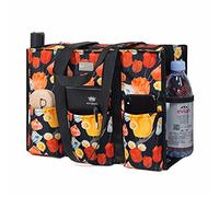 TOPDesign - Borsa tote impermeabile con 13 tasche esterne e interne, chiusura superiore con cerniera e supporto inferiore spesso, ideale per donne lavoratrici, insegnanti, infermiere, contabili