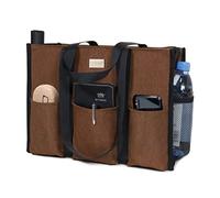 TOPDesign Borsa tote resistente all'acqua con 13 tasche, chiusura superiore con cerniera e supporto inferiore spesso, per donne che lavorano