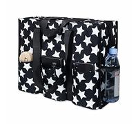 TOPDesign Borsa tote resistente all'acqua con 13 tasche, chiusura superiore con cerniera e supporto inferiore spesso, per donne che lavorano