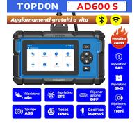 TOPDON AD600S 2.0 Auto OBD2 dispositivo diagnostico 9Servizi 4Sistema CAN-FD 32G