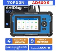 TOPDON AD600S 2.0 Auto OBD2 dispositivo diagnostico 9Servizi 4Sistema CAN-FD FR