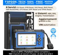 TOPDON AD600S Auto OBD2 Dispositivo diagnostico Auto Scanner 4 Sistema 8 Servizi
