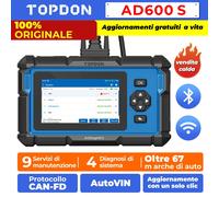 TOPDON AD600S auto OBD2 dispositivo diagnostico Scanner 9 Reset 4 funzione WIFI