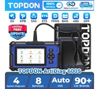 TOPDON AD600S Dispositivo Diagnostico Auto OBD2 Scanner 4 SYSTEM 8 Reset DE