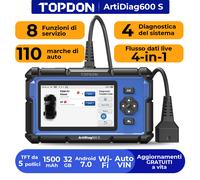 TOPDON AD600S Dispositivo diagnostico OBD2 professionale per auto 8 funzioni IT