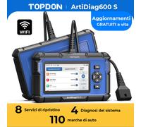 TOPDON AD600S Dispositivo diagnostico OBD2 professionale Scanner auto ABS SRS