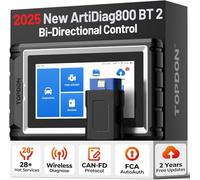 TOPDON AD800BT V2.0 Obd2 auto diagnostica Bidirezionale, Scanner OBD2 per Tutti i Sistemi con 28+ Servizi di Reset, Reset Olio/EPB/SAS/TPMS/DPF, 2 Anni di Aggiornamenti Gratuiti, FCA AutoAuth, CANFD