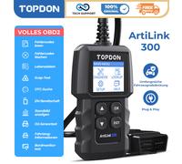 Topdon, Lettore di codici OBD2 AL300, funzioni OBD2 complete, schermo con display HD LCD, nero