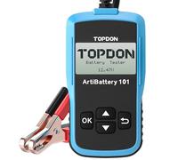 TOPDON ArtiBattery AB101 Tester Batteria 12V Analizzatore Digitale 100-2000 CCA Alternatore Strumento di Scansione Sistema di Avviamento e Ricarica per Auto SUV e Camion Leggeri