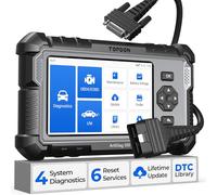 TOPDON Dispositivo diagnostico OBD2 per auto AD500, 4 diagnostiche di sistema per motore SRS ABS e trasmissione, 6 funzioni di servizio per olio, BMS, SAS, DPF, TPMS e valvola a farfalla,