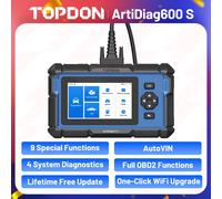 Topdon Artidiag600S OBD2 Scanner Strumento diagnostico per auto automobilistica ABS SRS TPMS Motore 8 funzioni di ripristino Strumento diagnostico Scanner
