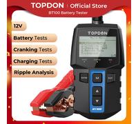 TOPDON BT100 12V Tester batteria per auto Analizzatore tester batteria diagnostica automobilistica digitale Strumento scanner di ricarica avviamento veicolo