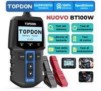 Topdon BT100W Tester Batteria 12V Auto Test Manovella Bluetooth con APP Wireless