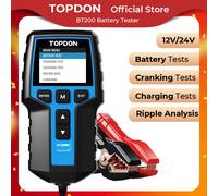 TOPDON BT200 Tester batteria portatile Strumenti di test di avviamento di ricarica per auto 12V Monitor batteria diagnostica automobilistica 100-2000CCA