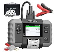 TOPDON BT600 Plus Tester Batteria Auto 6V 12V 24V, Analizzatore di Batterie, Test di Avviamento/Carica/Sistema 12V/24V, Test di Resistenza e Sequenza, Schermo 3,5" con Batteria Integrata e Stampante
