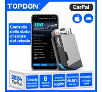 TOPDON CarPal-E Dispositivo diagnostico OBD2 per auto Tutti i sistemi Scanner