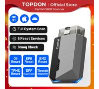 TOPDON CarPal Lettore di Codici OBD2, Scanner per Controllo Salute Auto, Test Batteria, Scansione Completa del Sistema, 6 Servizi di Reset, Scanner OBD2