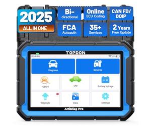 TOPDON Dispositivo diagnostico Auto ArtiDiag Pro, codifica online e controllo bidirezionale, diagnostica completa del sistema a livello OE, 35+funzioni di servizio, 2 anni di aggiornamento gratuito
