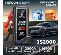 Topdon JS2000 Jump Starter Caricabatterie Booster Powerbank Auto KFZ