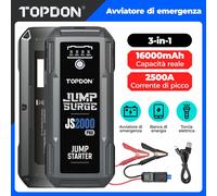Topdon JS2000 Pro Auto Jump Starter Powerbank Jump Starter Charger Booster 2500A