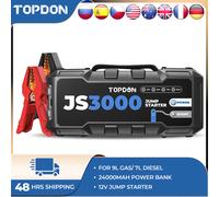 Topdon JS3000 3000A Avviatore di emergenza per auto Accumulatori e caricabatterie di riserva 12V Dispositivo di avviamento per auto 24000Mah Batteria di avviamento per auto Booster