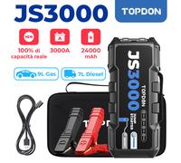 TOPDON JS3000 Auto 24000mAh Jump Starter Auto Booster Powerbank 3IN1 Flash Light