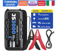 TOPDON JS3000 KFZ 3000A Jump Starter powerbank 100 Real Capacity 3in1 24000 mAh