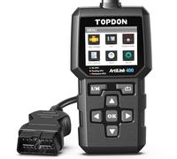 TOPDON Lettore di codici OBD2 AL400, 10 funzioni OBD2, spia del motore del controllo, test delle emissioni, test del sensore O2, EVAP, aggiornamento gratuito a vita