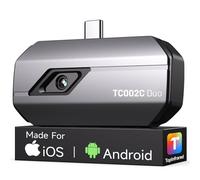 TOPDON TC002C Duo Termocamera Professionale per Android e iPhone, 512x384 TISR ad Altissima Risoluzione Telecamera Termica USB-C, da -20℃ a 550℃, Precisione 0.1℃, Frequenza 25Hz, 40mK