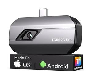 TOPDON TC002C Duo Termocamera Professionale per Android e iPhone, 512x384 TISR ad Altissima Risoluzione Telecamera Termica USB-C, da -20℃ a 550℃, Precisione 0.1℃, Frequenza 25Hz, 40mK