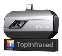 TOPDON TC002C Termocamera Professionale per iPhone15/16 serie, 512x384 Risoluzione TISR, Telecamera Termica da -20℃ a 550℃, Precisione 0.1℃, Frequenza di Aggiornamento 25Hz,40mK, per iOS iPad