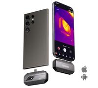 TOPDON Telecamera TC002C Duo per Android/iOS, 512x384 TISR alta risoluzione | -20-550 °C, 25Hz per phone/tablet/PC, USB-C/Lightning, report a infrarossi/analisi 3D per ispezioni elettriche, perdite, HVAC