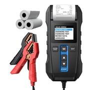 TOPDON Tester per Batteria Auto BT300P,12V/24V 100-2000 CCA con Stampante Incorporata, per Test Batterie/Caricabatterie/Sistemi di Ricarica, Adatto per Auto/Solidi/Autocarri Leggeri