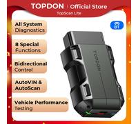 TOPDON TopScan Lite Scanner Strumento diagnostico intelligente Guida di riparazione DTC Lettore di codici Bluetooth OBD2 Test attivo del sistema completo