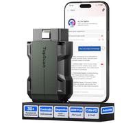 TOPDON TopScan Master OBD2 Diagnosi Auto Bluetooth, Scanner Auto bidirezionale/Test Attivo per iOS & Android, 120+ marche, 30+ funzioni di reset, CAN FD&DoIP, FCA/Nissan/Renault SGW, Supporto AI